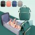 Portable Diaper Bag Bed Folding Baby Travel Large Backpack Baby Bed Diaper Changing Table Pads for Outdoor gray
