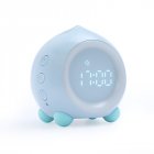 Portable Digital Alarm Clock with Led Light USB Charging Kids <span style='color:#F7840C'>Bluetooth</span> <span style='color:#F7840C'>Speaker</span> Snooze Clock blue_Bluetooth