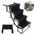 Portable Dog Car Step Stairs Ladder Folding Pet Ladder Ramp for Trucks SUVs High Bed Indoor Outdoor black
