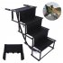 Portable Dog Car Step Stairs Ladder Folding Pet Ladder Ramp for Trucks SUVs High Bed Indoor Outdoor black