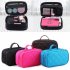 Portable Double Layer Travel Makeup Toiletry Case Pouch Diamond Lattice Cosmetic Bag