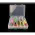 Portable Double Sided Plastic Lure Box 10 Compartments High Capacity Fishing Lures Boxes Fishing Tackle Container