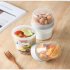 Portable Double layer Fresh keeping  Box Multi purpose Food Sealment Container For Yogurt Salad 310 560ml