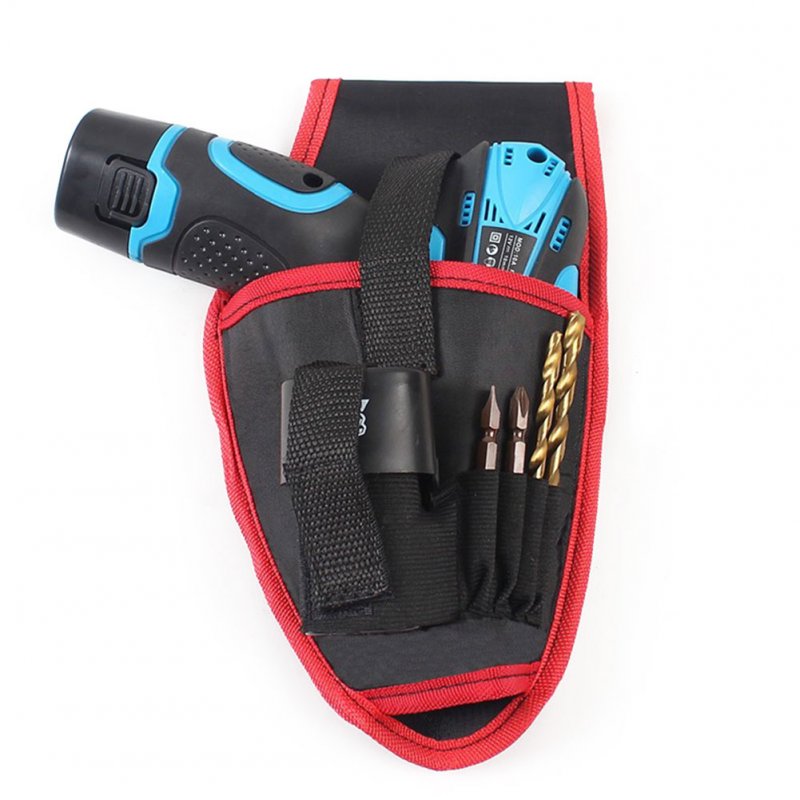 Portable Drill Holder Pouch, Drills Waist Tool Bag, Nylon Electrician Belt Toolkit For 12V/18V Lithium Cordless Drill