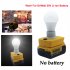 Portable E27 Led Bulb Lamp 700lm Anti slip Work Light for Dewalt 18v 20v Dcb Series