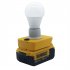 Portable E27 Led Bulb Lamp 700lm Anti slip Work Light for Dewalt 18v 20v Dcb Series