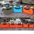 Portable EVA Folding Bucket Water Tank Fish Storage Box for Live Fish Blue 40cm  with strap  
