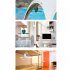 Portable Electric Fan Remote Control USB Air Cooling Fan Camping Ceiling Fan with LED Night Light White 5h 25h