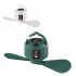 Portable Electric Fan Remote Control USB Air Cooling Fan Camping Ceiling Fan with LED Night Light White 5h 25h