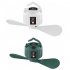 Portable Electric Fan Remote Control USB Air Cooling Fan Camping Ceiling Fan with LED Night Light White 5h 25h