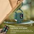 Portable Electric Fan Remote Control USB Air Cooling Fan Camping Ceiling Fan with LED Night Light White 5h 25h