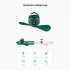 Portable Electric Fan Remote Control USB Air Cooling Fan Camping Ceiling Fan with LED Night Light Green 12h 35h