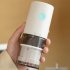 Portable Electric Grinder with Transparent Storage Bin USB Rechargeable Adjustable Coarseness Coffee Grinder White