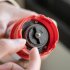 Portable Electric Grinder with Transparent Storage Bin USB Rechargeable Adjustable Coarseness Coffee Grinder Red