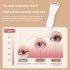 Portable Electric Heated Eyelash Curler Rechargeable Long lasting Fast Heating Eyelashes Clip Makeup Tools White