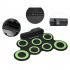 Portable Electronic Drum Digital USB 7 Pads Roll up Drum Set Silicone Electric Drum Pad Kit with DrumSticks Foot Pedal green