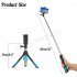 Portable Extendable Monopod Selfie Stick Tripod Bluetooth Remote for Phone Camera GoPro blue