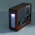 Portable FM AM SW Radio Flashlight With Large Tuning Knob Clear Dial Best Reception 3 Band Radio With Telescopic Antenna USB Rechargeable For Elder Home Running