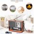 Portable FM AM SW Radio Flashlight With Large Tuning Knob Clear Dial Best Reception 3 Band Radio With Telescopic Antenna USB Rechargeable For Elder Home Running