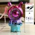 Portable Fan Mini Cute Bear Table Quiet Fan 2 speed Adjustable Usb Powered Strong Wind Cooler For Office Bedroom gradient pink