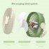 Portable Fan  Personal Desk Fan With 3 Speeds  Night Light  3 Blades  Hook  Built In High capacity Battery  USB Charge Camping Portable Fan For Bedroom green