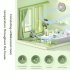 Portable Fan  Personal Desk Fan With 3 Speeds  Night Light  3 Blades  Hook  Built In High capacity Battery  USB Charge Camping Portable Fan For Bedroom green