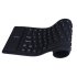 Portable Flexible Silicone Keyboard Foldable Waterproof Dustproof USB Silent Keyboard for Laptop Notebook  black