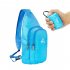 Portable Foldable Chest Bag Outdoor Sports Cycling Foldable Chest Bag Casual Shoulder Sling Bag purple