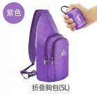 Portable Foldable Chest Bag Outdoor Sports Cycling Foldable Chest Bag Casual Shoulder Sling Bag purple