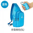 Portable Foldable Chest Bag Outdoor Sports Cycling Foldable Chest Bag Casual Shoulder Sling Bag blue