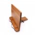 Portable Foldable Desktop Bamboo Book Stand Reading Holder for Music Books Textbooks Tablets Laptop with Clips Carton  Wood color M