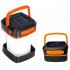 Portable Foldable Led Solar Light 3 Lighting Modes Ip44 Waterproof Rechargeable Camping Tent Light Torch orange