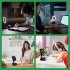 Portable Foldable Mini Fan With Led Light Rechargeable Adjustable Height Angle Usb Fan For Travel Office Home black