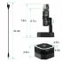 Portable Foldable Mini Fan With Led Light Rechargeable Adjustable Height Angle Usb Fan For Travel Office Home black