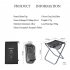 Portable Folding Stool Aluminum Alloy Fishing Chair Maza for Outdoor Camping Hiking Backpacking Blue