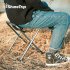 Portable Folding Stool Aluminum Alloy Fishing Chair Maza for Outdoor Camping Hiking Backpacking Gray