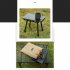 Portable Folding Table Set Height Adjustable Aluminum Alloy Camping Outdoor Lightweight Table For Outdoor Camping Beach Backyards BBQ Parties A  Stool