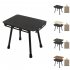 Portable Folding Table Set Height Adjustable Aluminum Alloy Camping Outdoor Lightweight Table For Outdoor Camping Beach Backyards BBQ Parties A  Stool