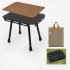Portable Folding Table Set Height Adjustable Aluminum Alloy Camping Outdoor Lightweight Table For Outdoor Camping Beach Backyards BBQ Parties A  Stool