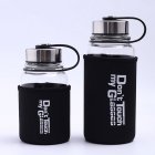 Portable Glass Water Bottle with Protective Bag  1000ml 700ml Sports Outdoor Water Bottles  Travel Heat proof Drinking Teapot Black