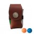 Portable Golf Ball Holder with 2 Trainning Balls Waist Pouch Bag Leather Golf Tee Bag Small Golf Ball Bag brown