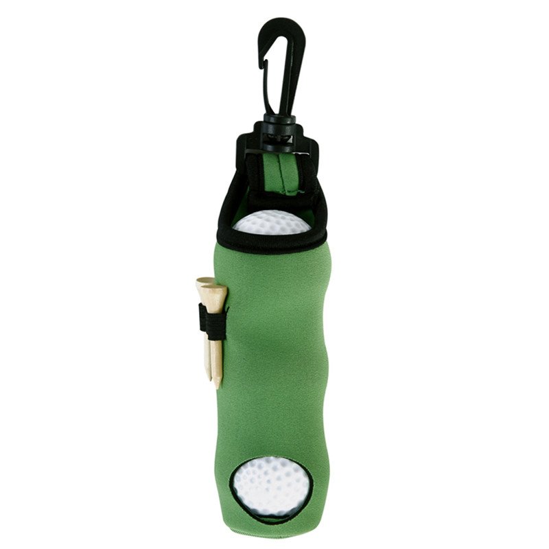 Portable Golf Small Waist Packing Bag 3 Balls + 3 Tee Small Accessory Bag  green