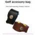 Portable Golf Small Waist Packing Bag Delicate Leather Golf Small Accessory Bag  Brown