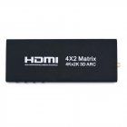 Portable HDMI Matrix 4X2 HDMI Splitter Switch 1 4 HDMI 4 in 2 out Switcher Splitter Adapter Support 4K 2K with Remote Control