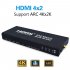 Portable HDMI Matrix 4X2 HDMI Splitter Switch 1 4 HDMI 4 in 2 out Switcher Splitter Adapter Support 4K 2K with Remote Control