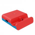 Portable HDMI to TV Video Converter Type-C Fast Charging Stand Adapter for Nintendo Switch NS red