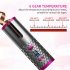 Portable Hair Curler Usb Rechargeable Automatic Smart Led Display Mini Curling Iron pink