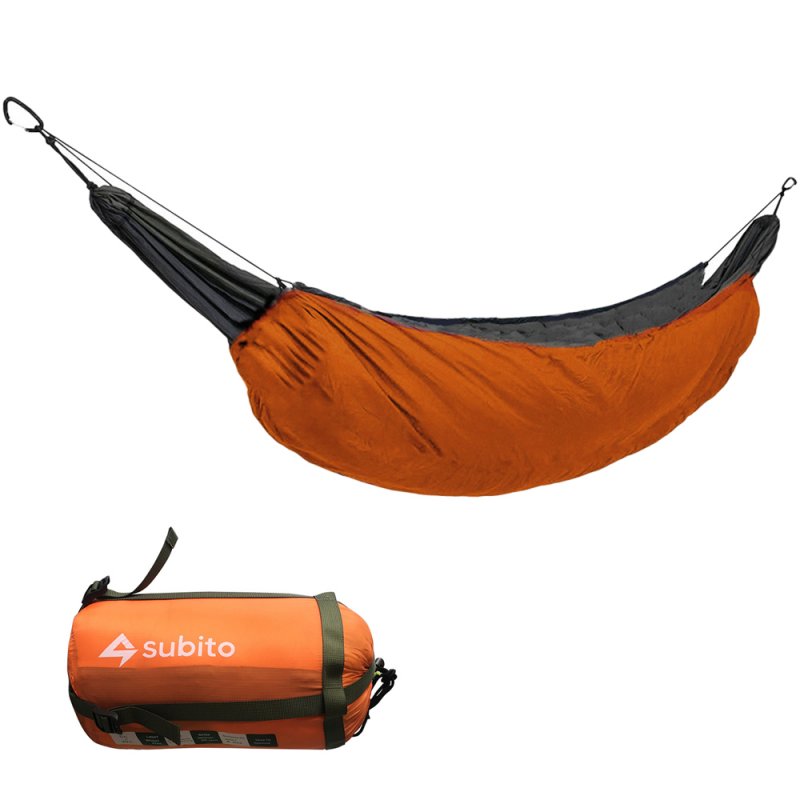 Portable Hammock Sleeping Bag Outdoor Casual Thermal Hammock Accessory for Camping 230*110 (orange)