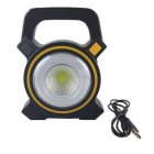 Portable Handheld Cob Work Lamp Usb Rechargeable Powerful Super Bright Outdoor Camping Light Flashlight yellow