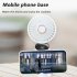 Portable Handheld Desk Fan Multifunctional Folding Double headed 3000mah Electric Fan With Neck Strap Dark Blue